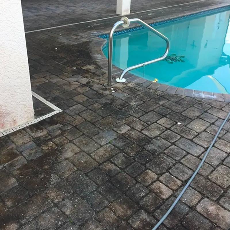 Before Pool Deck Cleaning